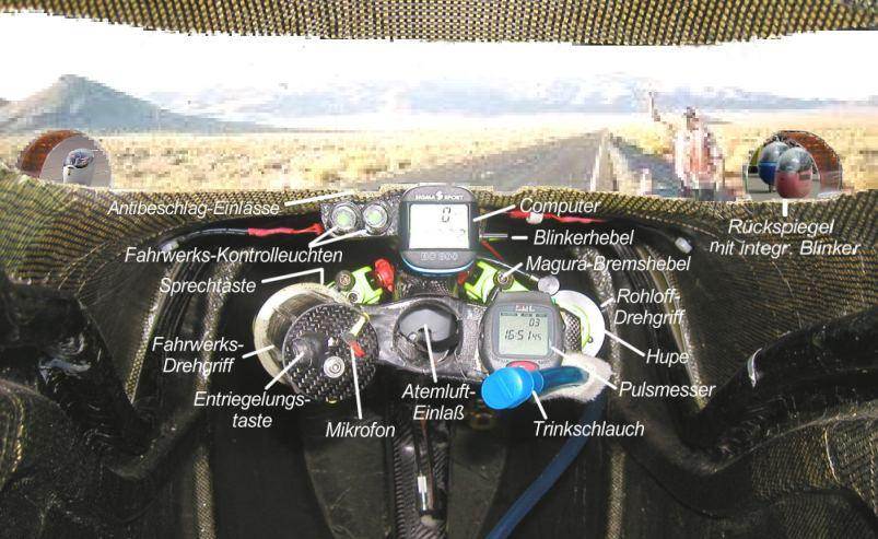 Das Cockpit bei Magic Scooter 2