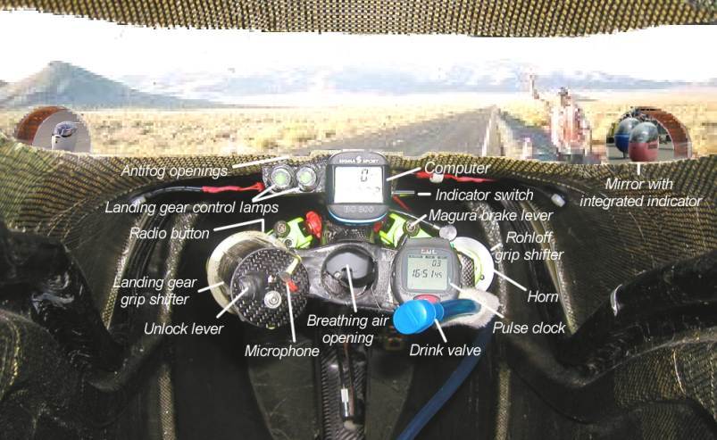 The cockpit of Magic Scooter 2